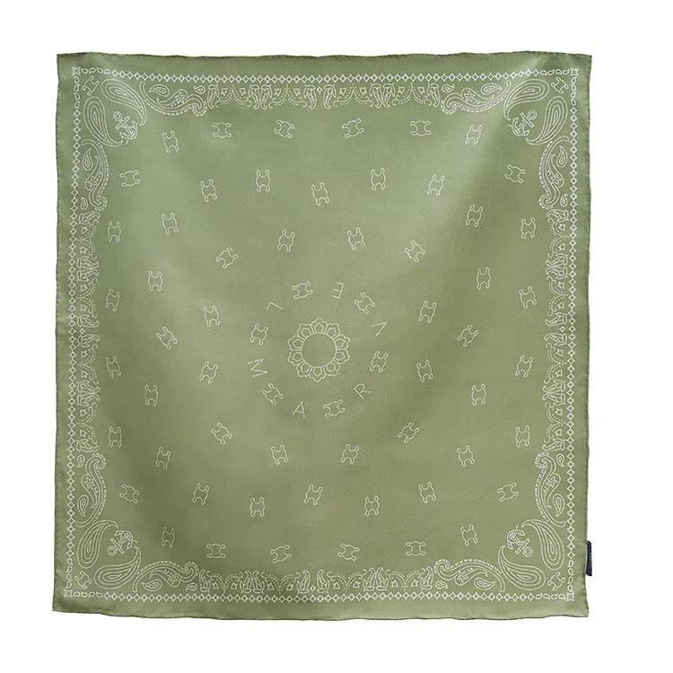 山一丸 美式复古腰果花印花潮牌 丝巾 女款