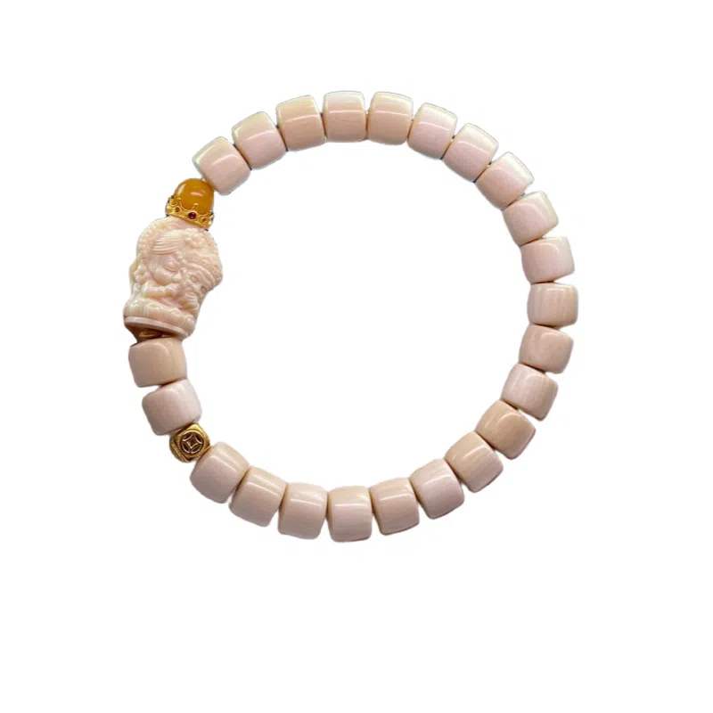 吉千年 【品鉴级】新中式复古潮流风 好运 平安顺遂 招财进宝 扎基拉姆设计款 猛犸 手串 男女同款情侣款