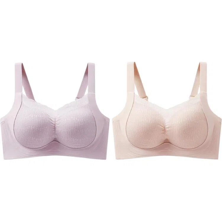 欧迪芬 超薄透气亲肤柔软美背上托聚拢防下垂无痕收副乳聚拢显瘦文胸 女款 组合装