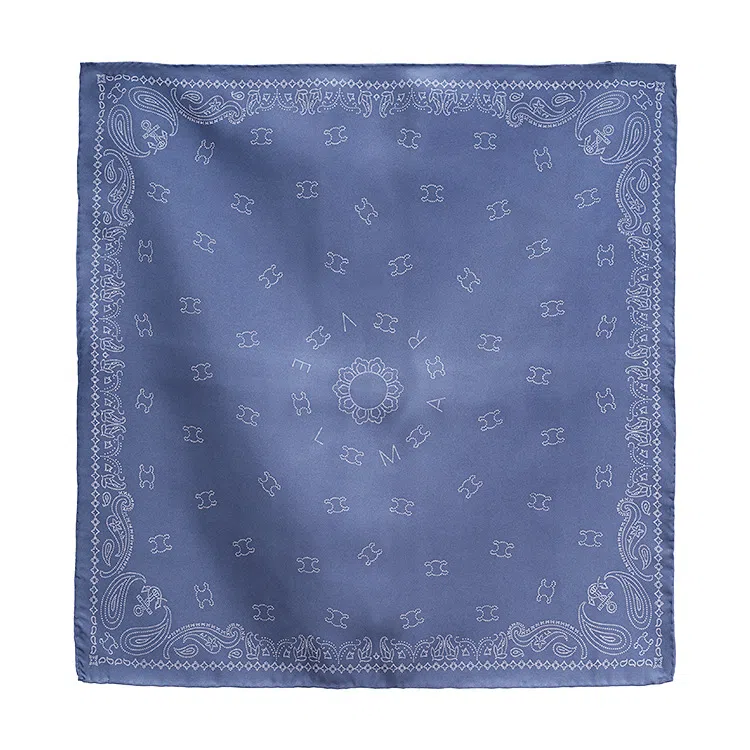 山一丸 美式复古腰果花印花潮牌 丝巾 女款