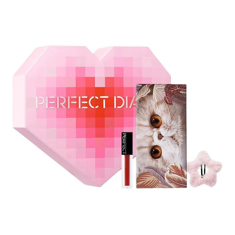 完美日记 爱心全妆礼盒化妆品礼盒 易上色丝绒自然持久亮泽清透气色 经典气质冷淡风小清新可爱治愈 多件套