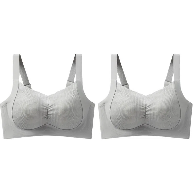 欧迪芬 超薄透气亲肤柔软美背上托聚拢防下垂无痕收副乳聚拢显瘦文胸 女款 组合装