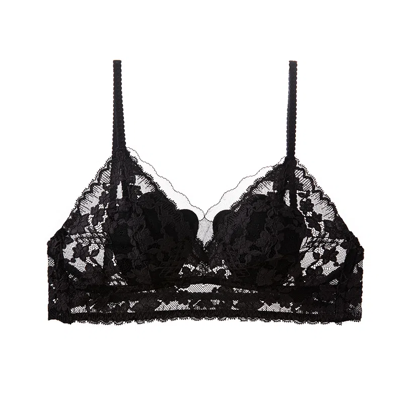 内在密码 法式蕾丝美背透气不凸点内衣植物花卉文胸 女款