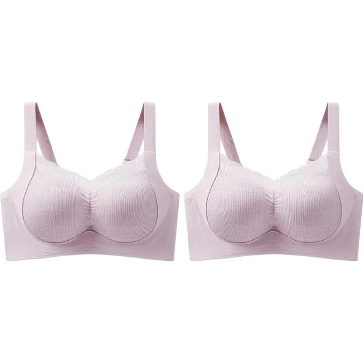 欧迪芬 超薄透气亲肤柔软美背上托聚拢防下垂无痕收副乳聚拢显瘦文胸 女款 组合装