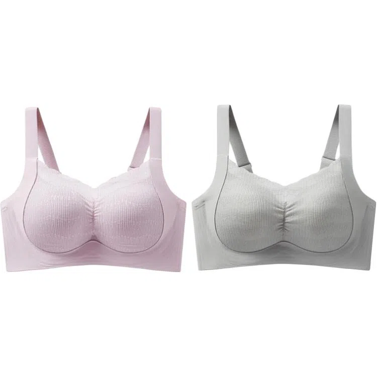 欧迪芬 超薄透气亲肤柔软美背上托聚拢防下垂无痕收副乳聚拢显瘦文胸 女款 组合装