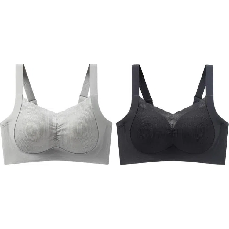 欧迪芬 超薄透气亲肤柔软美背上托聚拢防下垂无痕收副乳聚拢显瘦文胸 女款 组合装