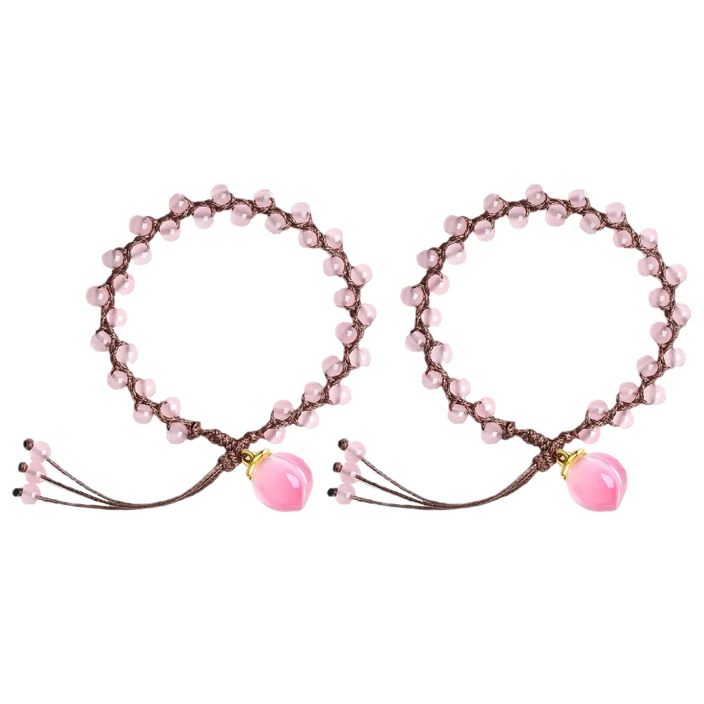 希遇 桃青蜜语 新中式国潮轻奢 小众创意设计 日常百搭 琉璃 手串 男女同款情侣款