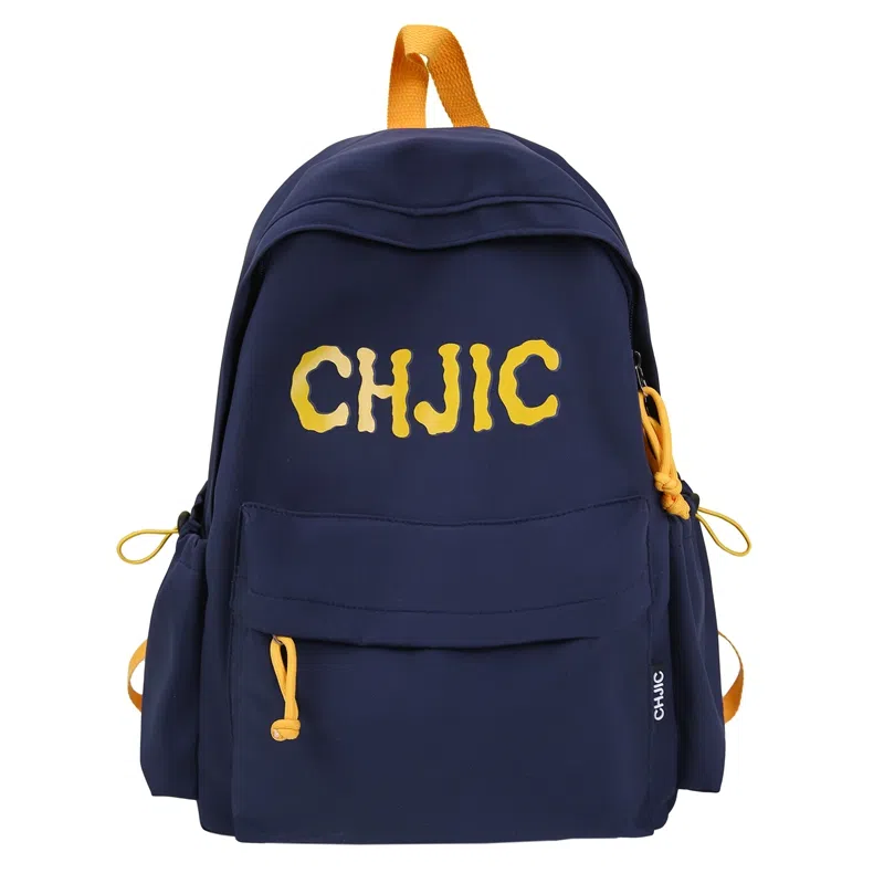 泰格奴 小清新休闲高颜值精美潮版韩版背包初中生高中生大学生上课百搭 尼龙 双肩包 男女同款情侣款 黑色/红色/黄色/蓝色