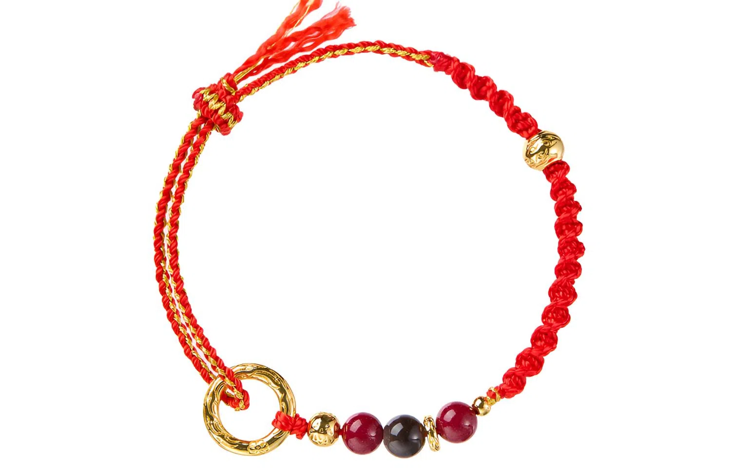 石头记 紫金砂红绳 银耀石转运 八方来财 时来运转佛珠手饰 新中式国风典雅 百搭红色显白配饰 礼盒款再造辰砂 朱砂 手绳 女款