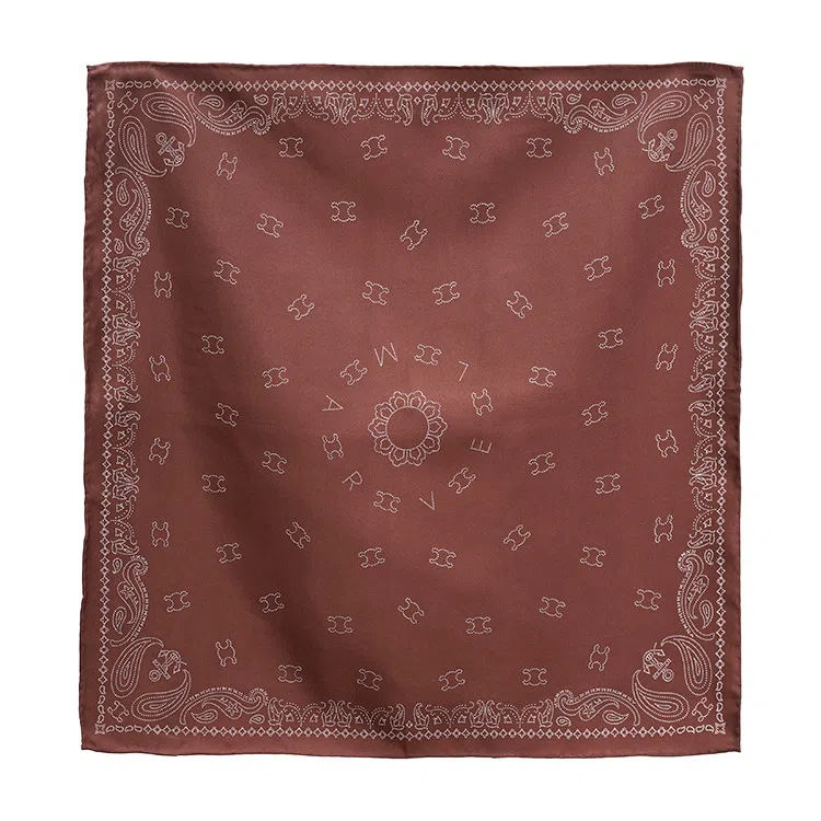 山一丸 美式复古腰果花印花潮牌 丝巾 女款
