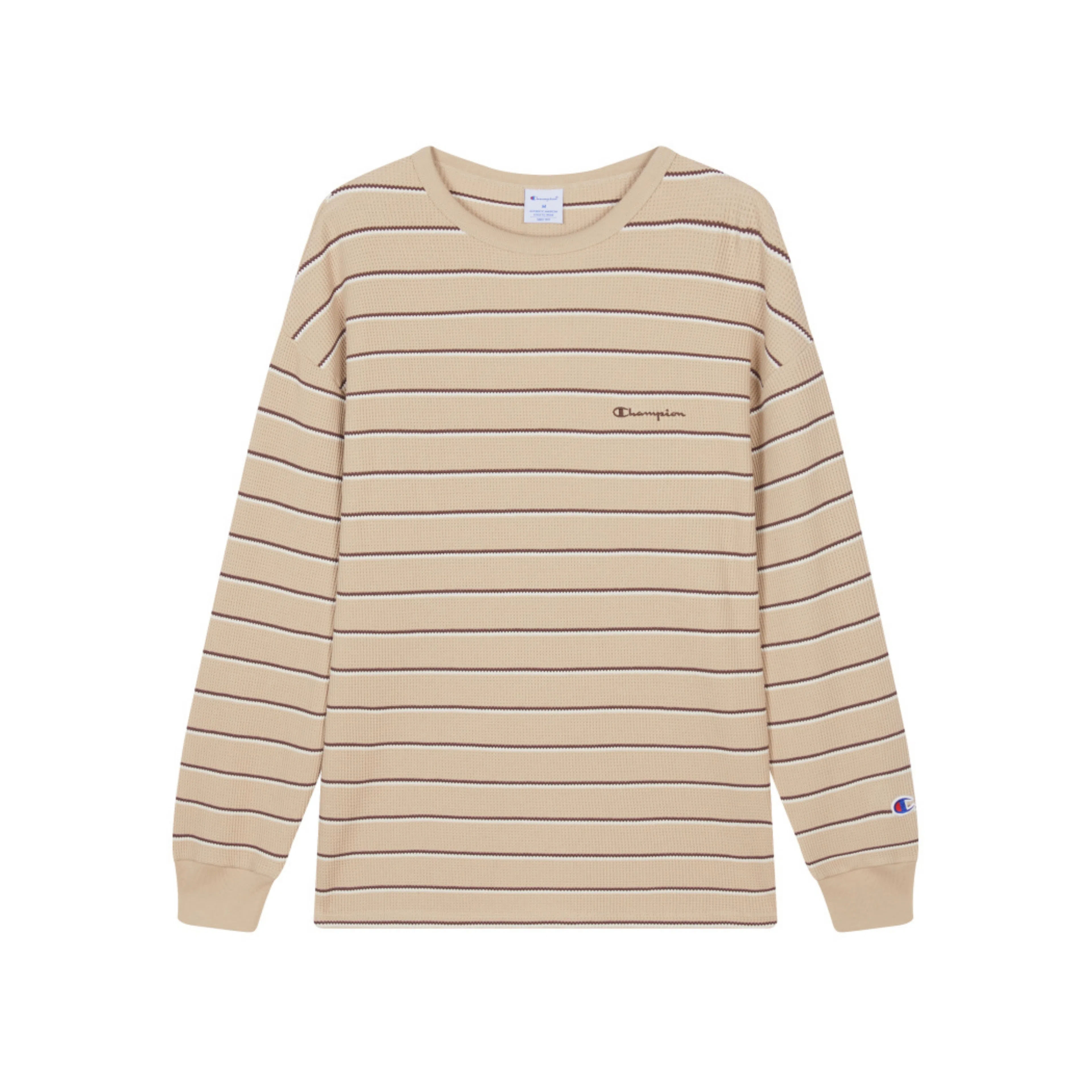Champion FW24 Casual Embroidered Logo Waffle Long Sleeve Tee
