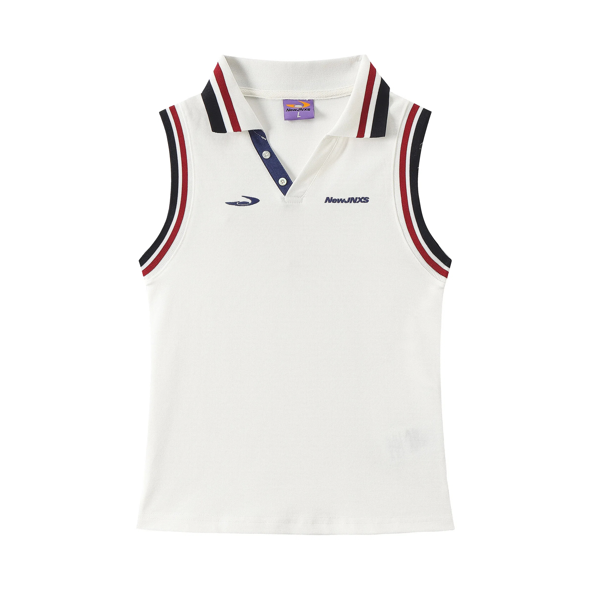 Mr. Jiangnan Vintage Stripe Logo Tank Top