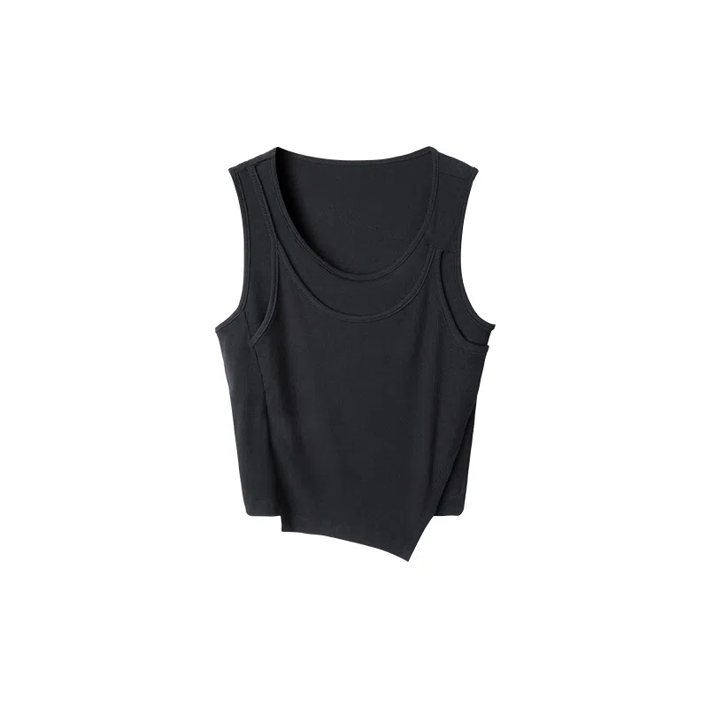 Huanzhe Knitted Tank Top Black