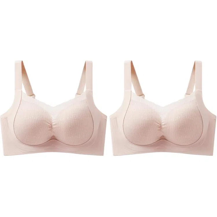 欧迪芬 超薄透气亲肤柔软美背上托聚拢防下垂无痕收副乳聚拢显瘦文胸 女款 组合装