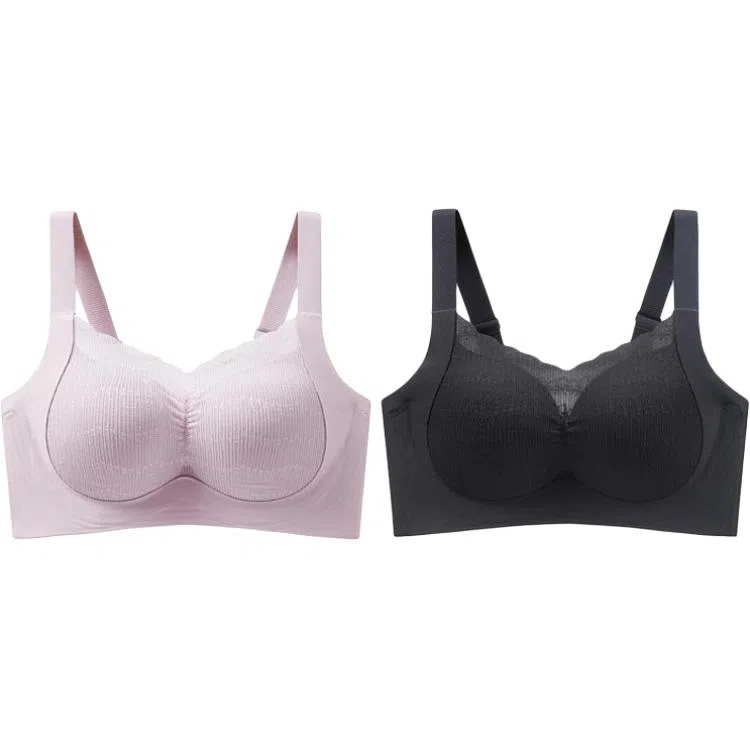 欧迪芬 超薄透气亲肤柔软美背上托聚拢防下垂无痕收副乳聚拢显瘦文胸 女款 组合装