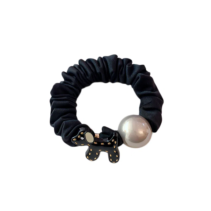 蒙妮 卡通小狗 布艺 发圈 女款