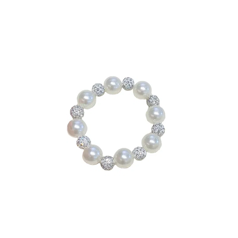 水中玉 精致手链发圈两用高级感珠珠发绳气质丸子头高弹力耐用发饰 皮筋 头绳 女款