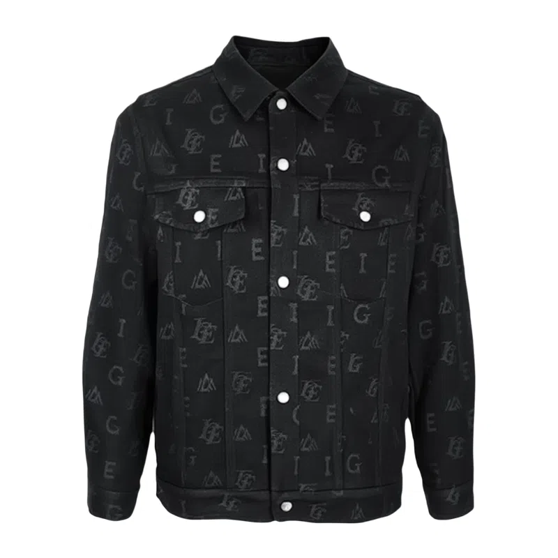 古鲨 满印时尚字母翻领夹克外套 男款