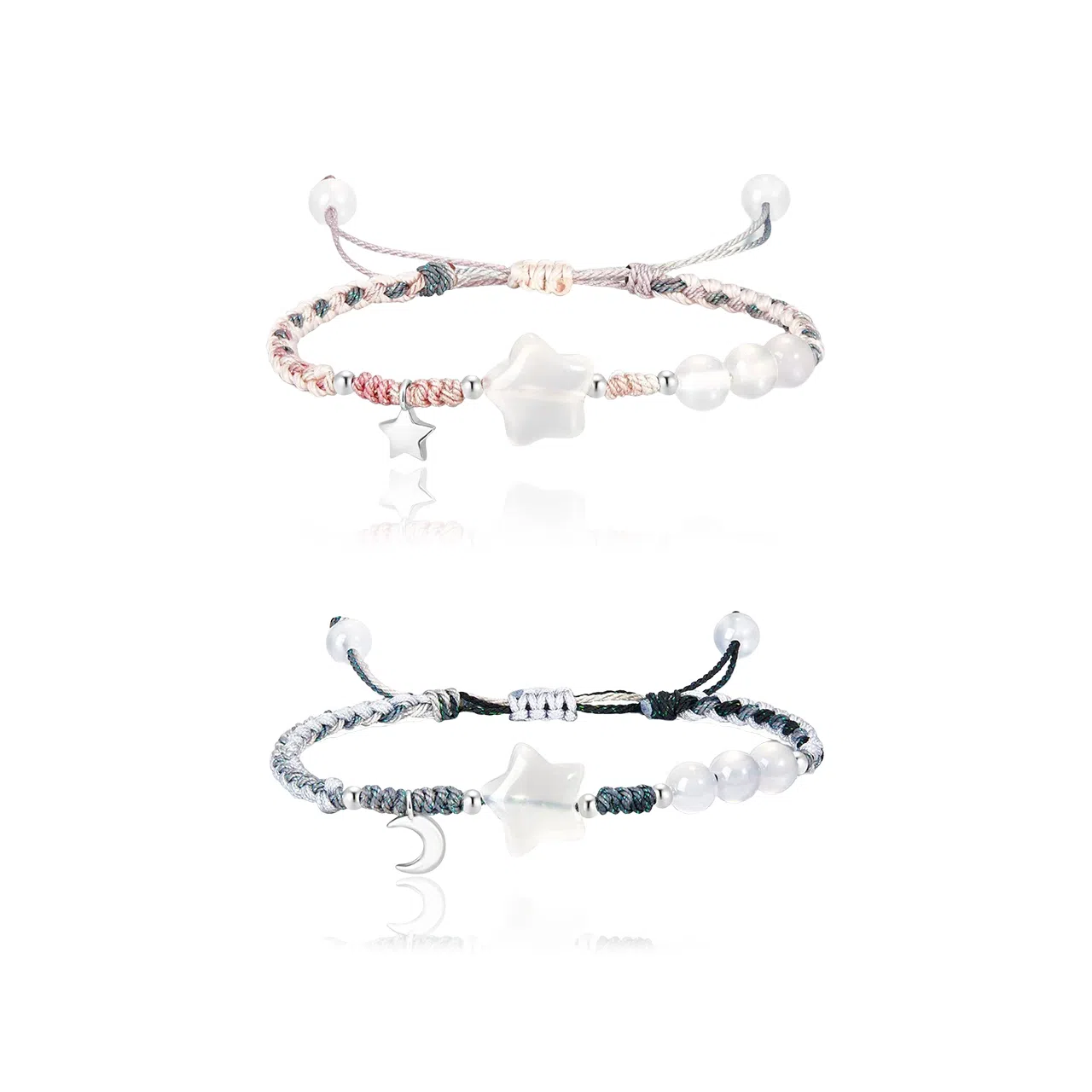 【挚爱永恒 I 佳偶天成】 永恒旋律 浪漫精致清新多巴胺星月小众设计高级感编织 个性轻奢大气时尚日常百搭时尚 树脂 手绳 男女同款情侣款