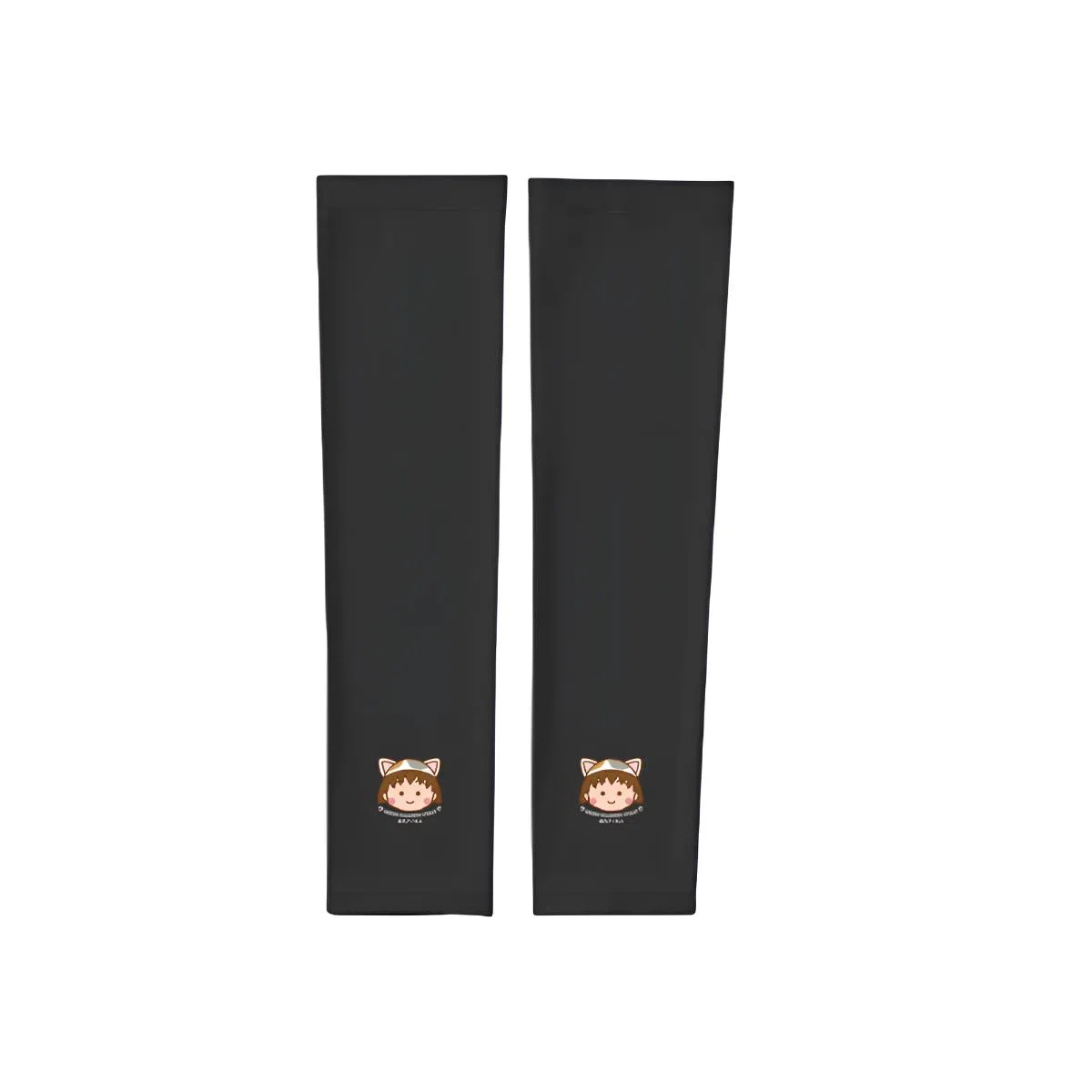 冠辉 夏季儿童青少年冰丝户外透气防紫外线袖套高端樱桃小丸子轻薄透气舒适防紫外线防冰袖可爱卡通 锦纶 防晒袖 男女同款情侣款