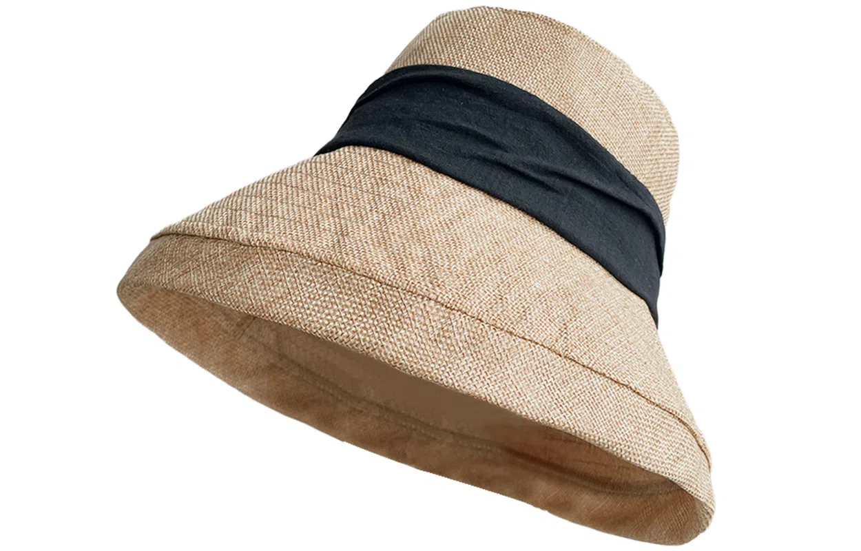 优幽兰 日系大帽檐夏季薄款显脸小百搭时尚遮阳帽简约高级感防紫外线盆帽遮脸 聚酯纤维 防晒帽 女款