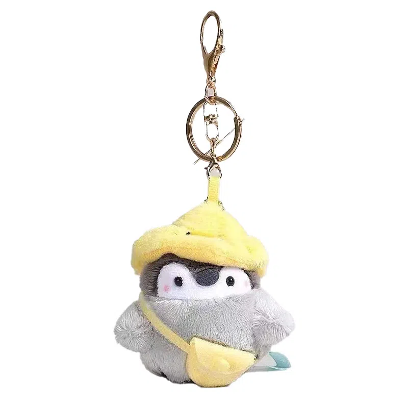 祎步康 旅游小企鹅 日系可爱玩偶背包钥匙扣能量书公仔挂饰 毛绒 挂件 男女同款情侣款