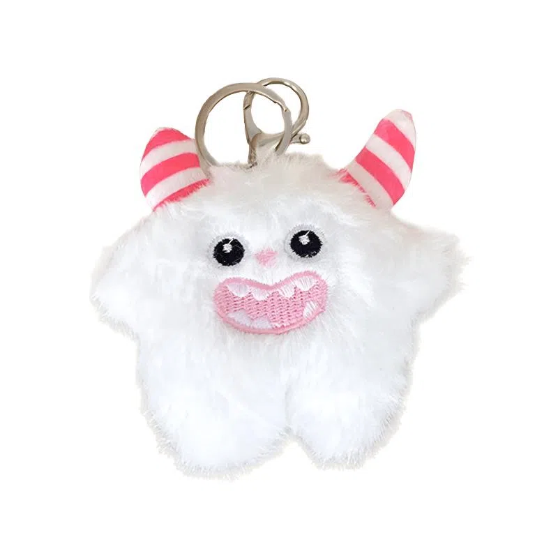 零界 可爱雪怪萌趣创意搞怪高级时尚潮流卡通书包行李箱钥匙扣 毛绒 挂件 男女同款情侣款