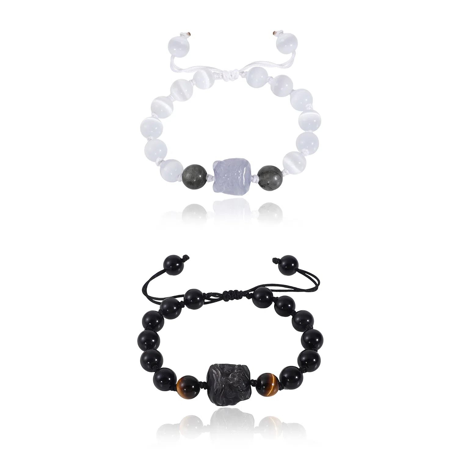 【八方来财 I 诸事顺遂】 永恒旋律 新中式国风吞金兽醒狮小众设计高级感转运珠 浪漫精致气质轻奢日常百搭好运 黑曜石 手串 男女同款情侣款