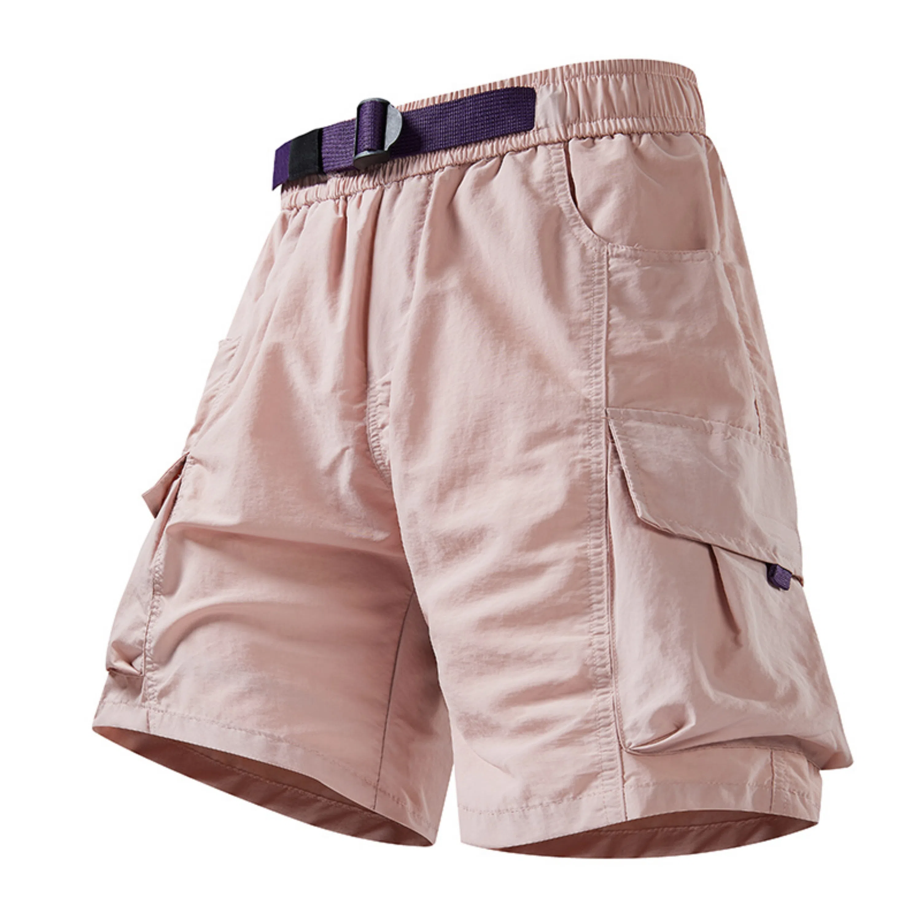 稻草人 工装薄款美式潮牌外穿运动五分休闲短裤 男女同款