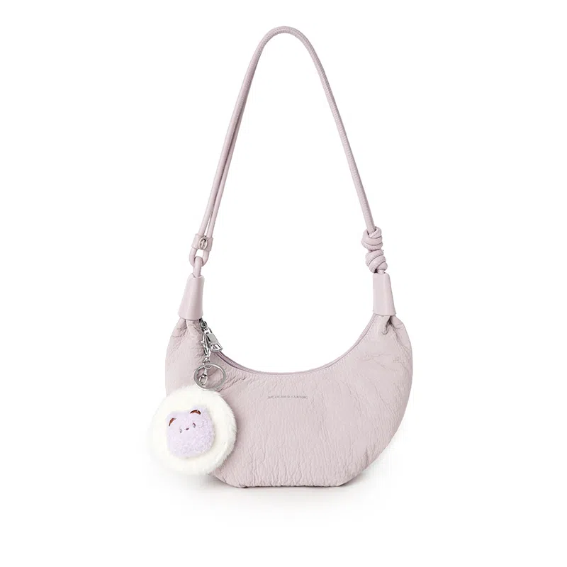 稻草人 小众设计毛绒镜子 高质感腋下高颜值休闲百搭软皮多巴胺少女包 合成革 单肩包斜挎包手提包 常规 女款 多色