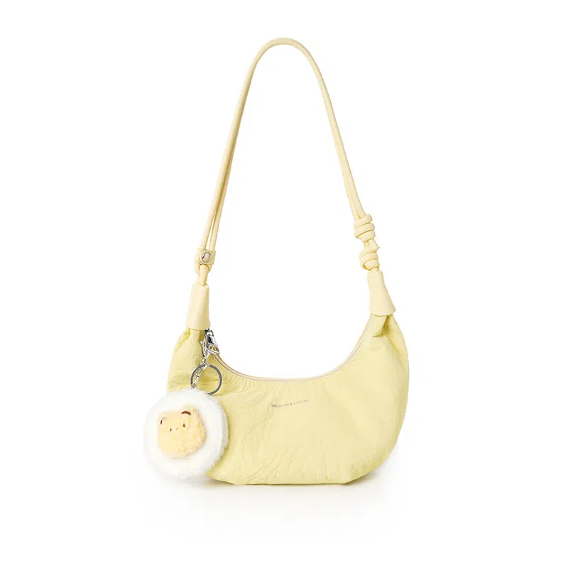 稻草人 小众设计毛绒镜子 高质感腋下高颜值休闲百搭软皮多巴胺少女包 合成革 单肩包斜挎包手提包 常规 女款 多色