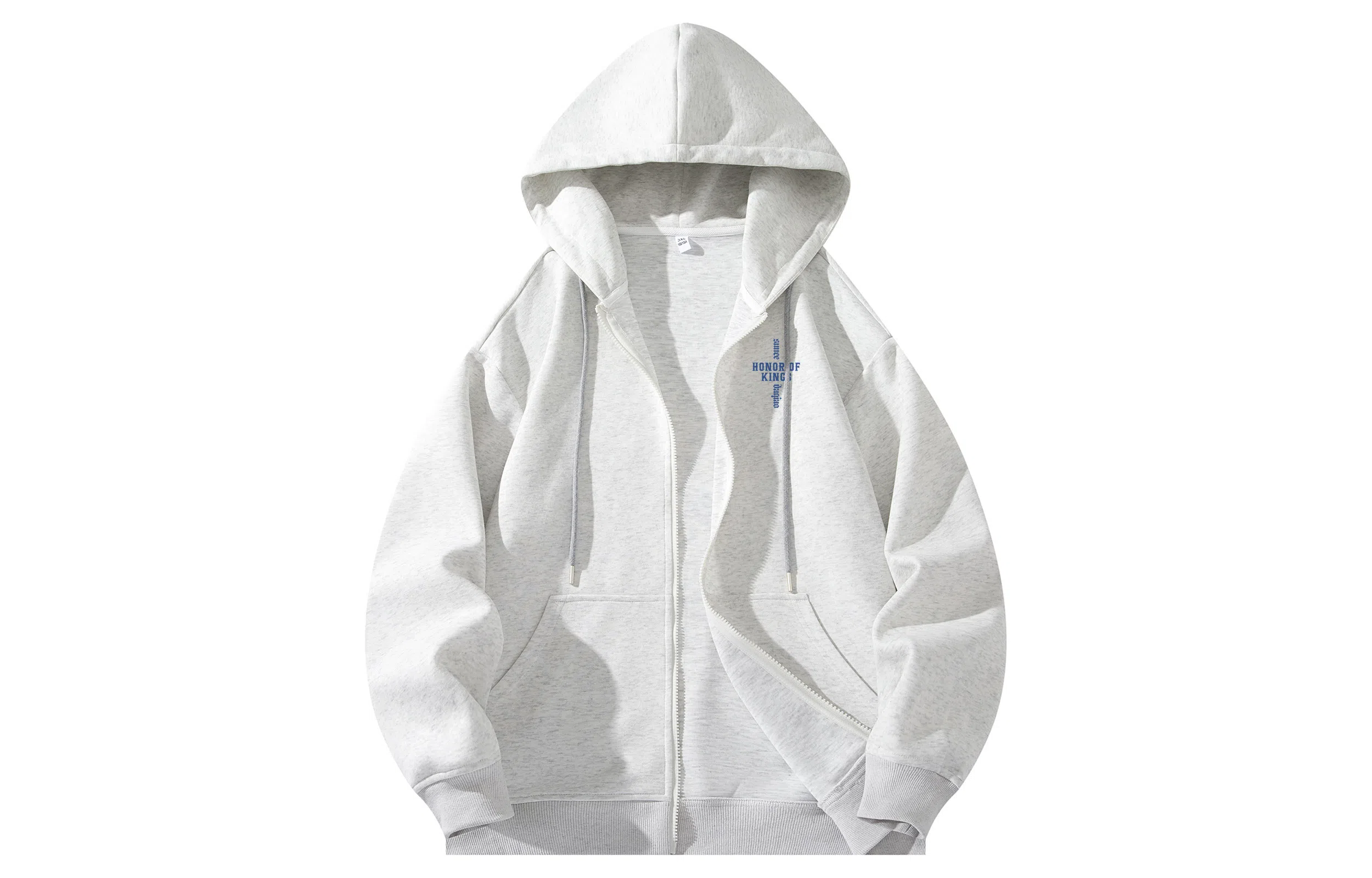 王者荣耀 花卉英文卡通英雄头像美式高街涂鸦落肩款宽松舒适透气痞帅青少年无性别百搭时尚潮流开衫卫衣 孙策大乔挚爱之约 男女同款