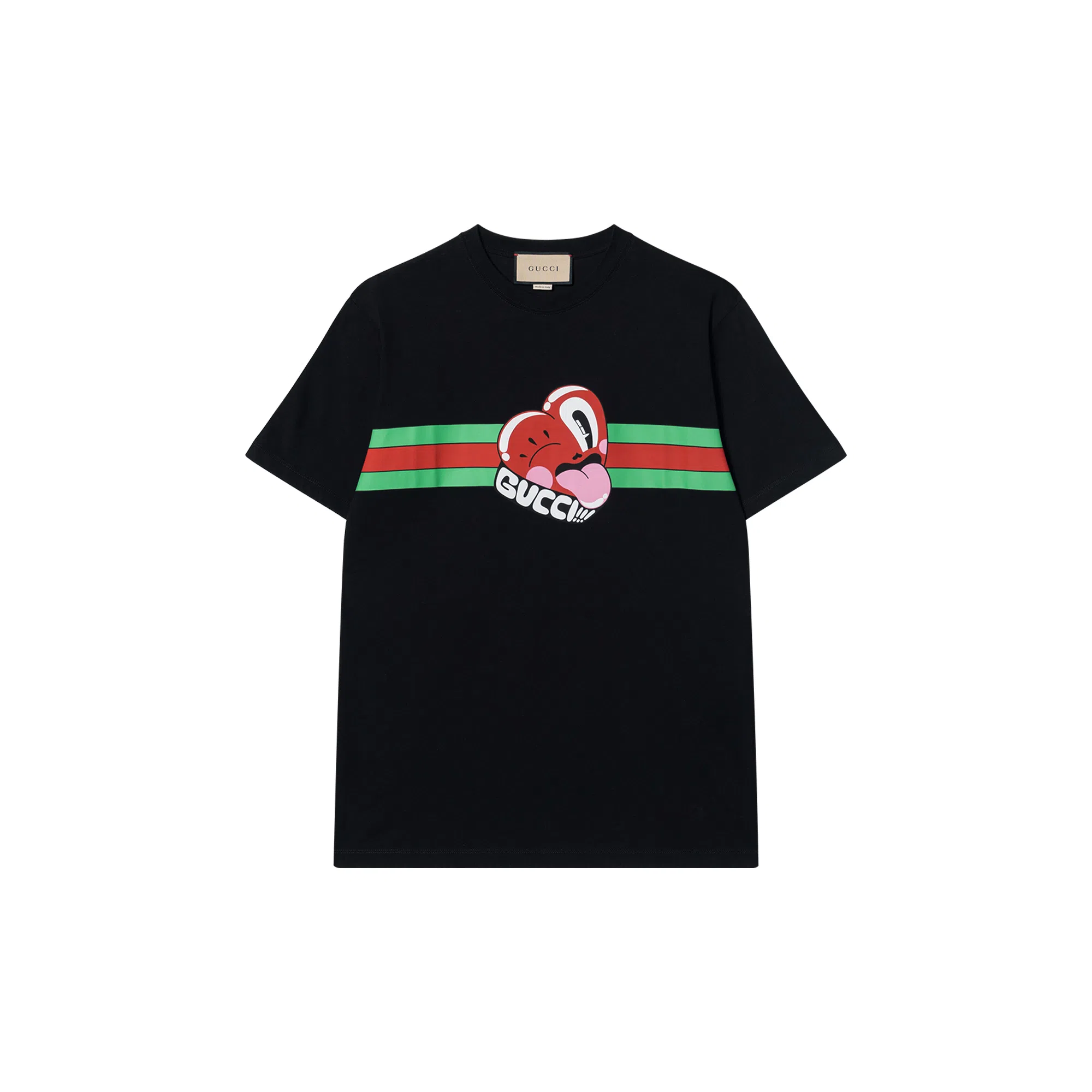 Gucci SS24 Striped Logo T-Shirt Black