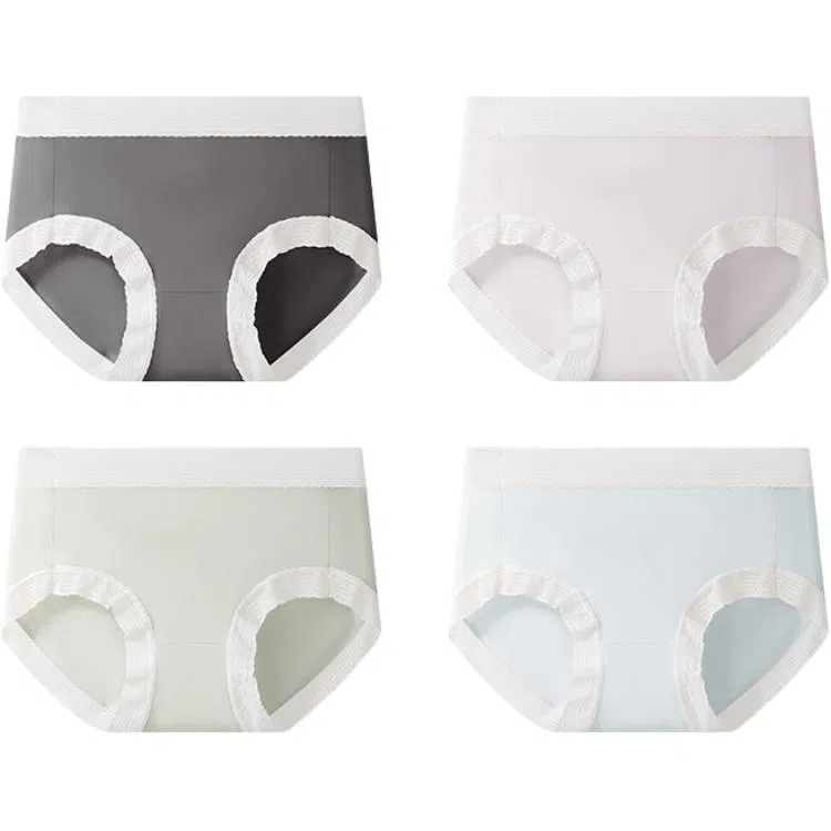 欧迪芬 桑蚕丝抑菌莫代尔简约三角中腰内裤 女款 组合装