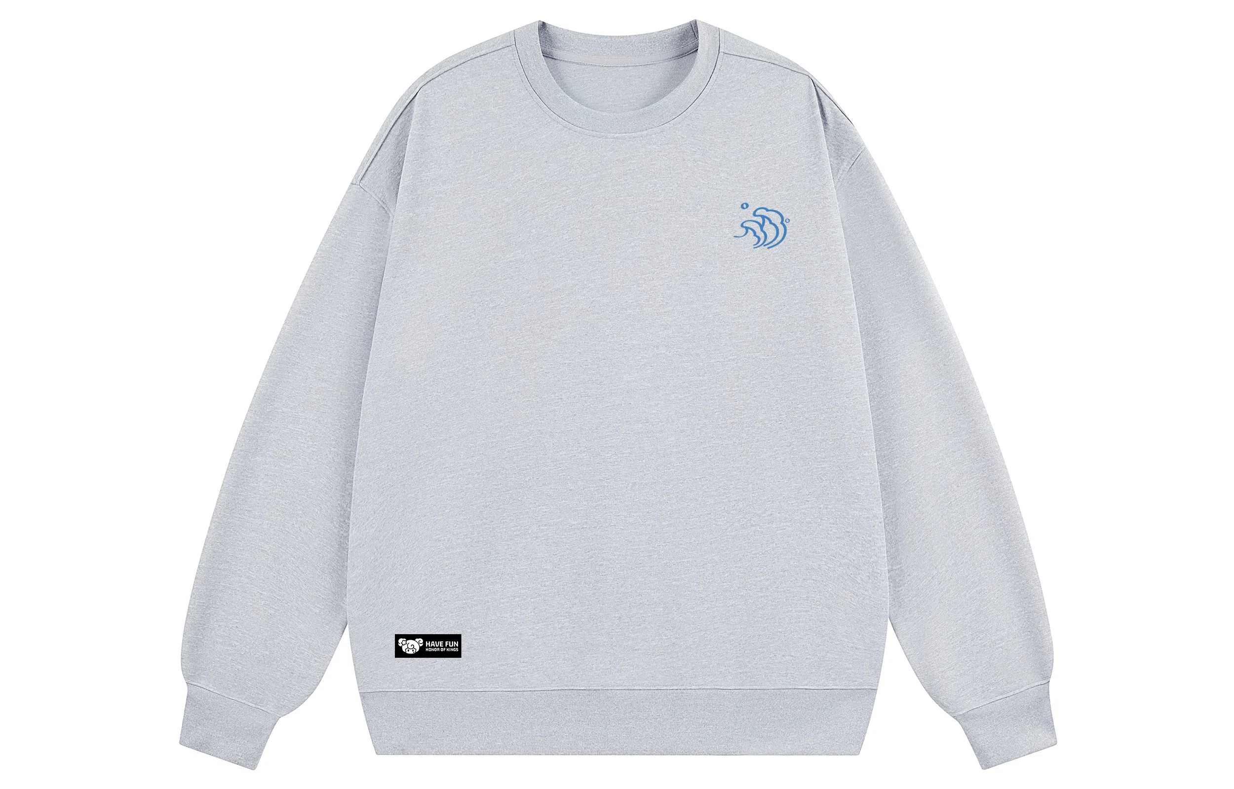 王者荣耀 卡通英雄头像织唛美式高街涂鸦落肩款宽松舒适透气痞帅青少年无性别百搭时尚潮流圆领卫衣 小乔款 男女同款