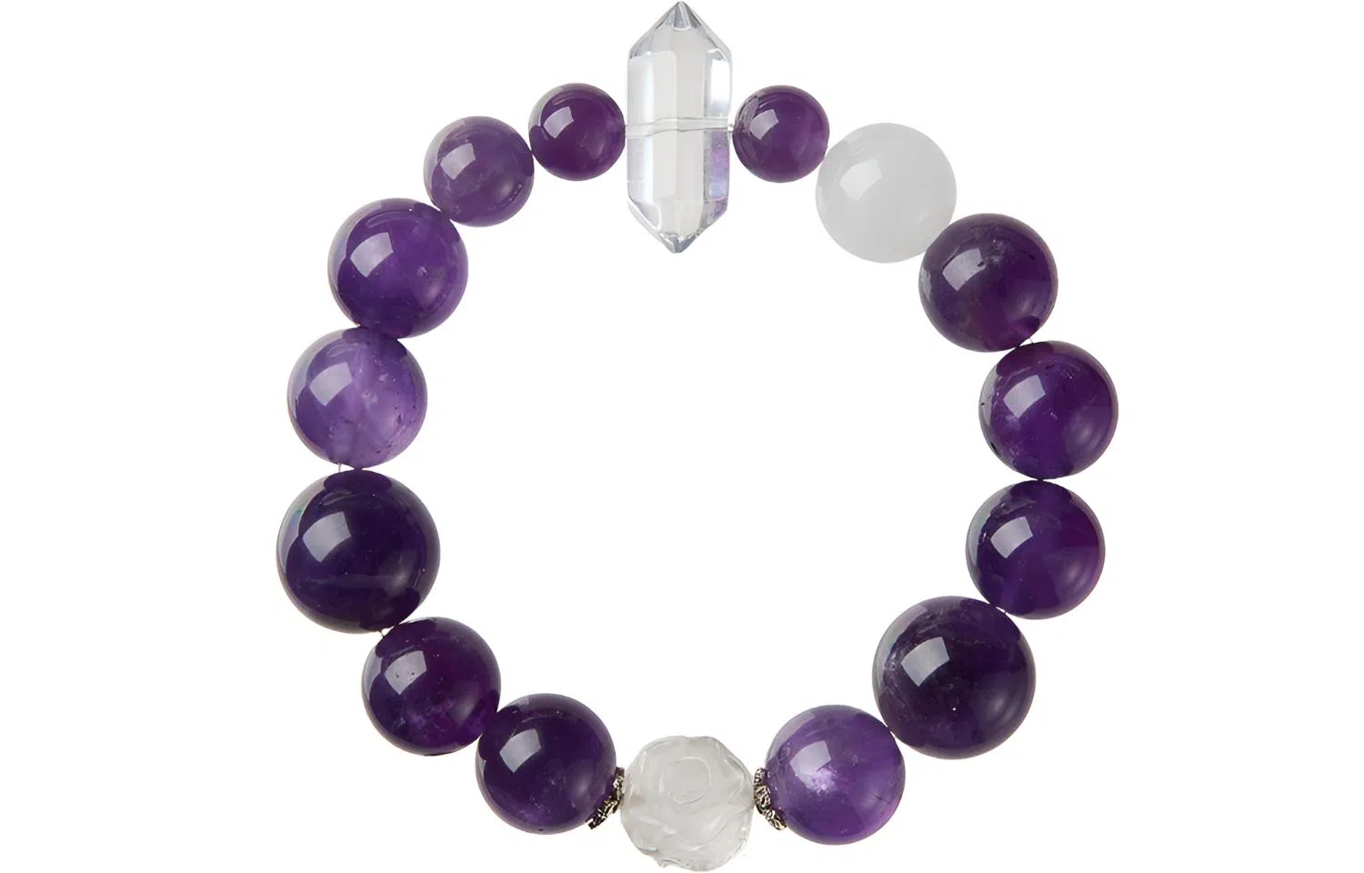 石头记 九紫离火能量加持 时来运转磁场梦幻 转运来财气质百搭  #好运天然 紫水晶 手串 女款