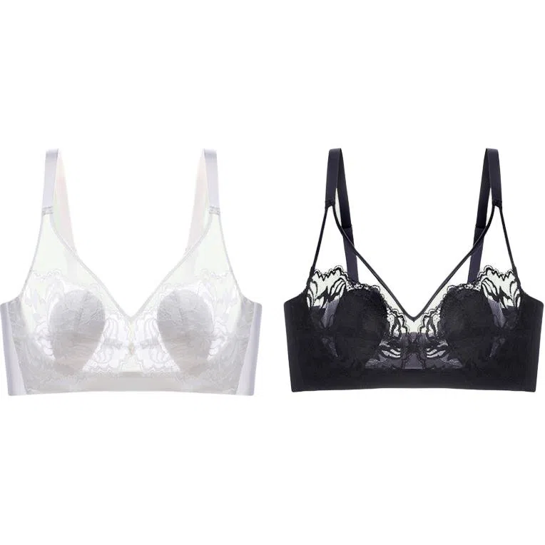 欧迪芬 超薄款大胸显小收副乳纯色文胸 女款