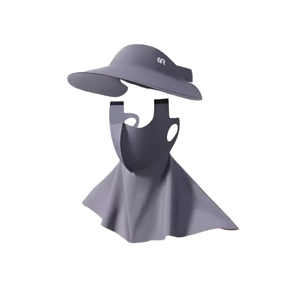 图涂丫 户外防紫外线遮脸无痕透气 聚酯纤维 防晒帽 女款