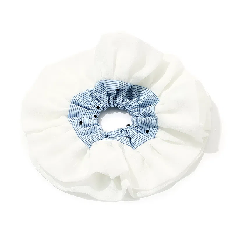 如花梦 奶油缎面褶皱高级感甜美公主感 网纱 发圈 女款