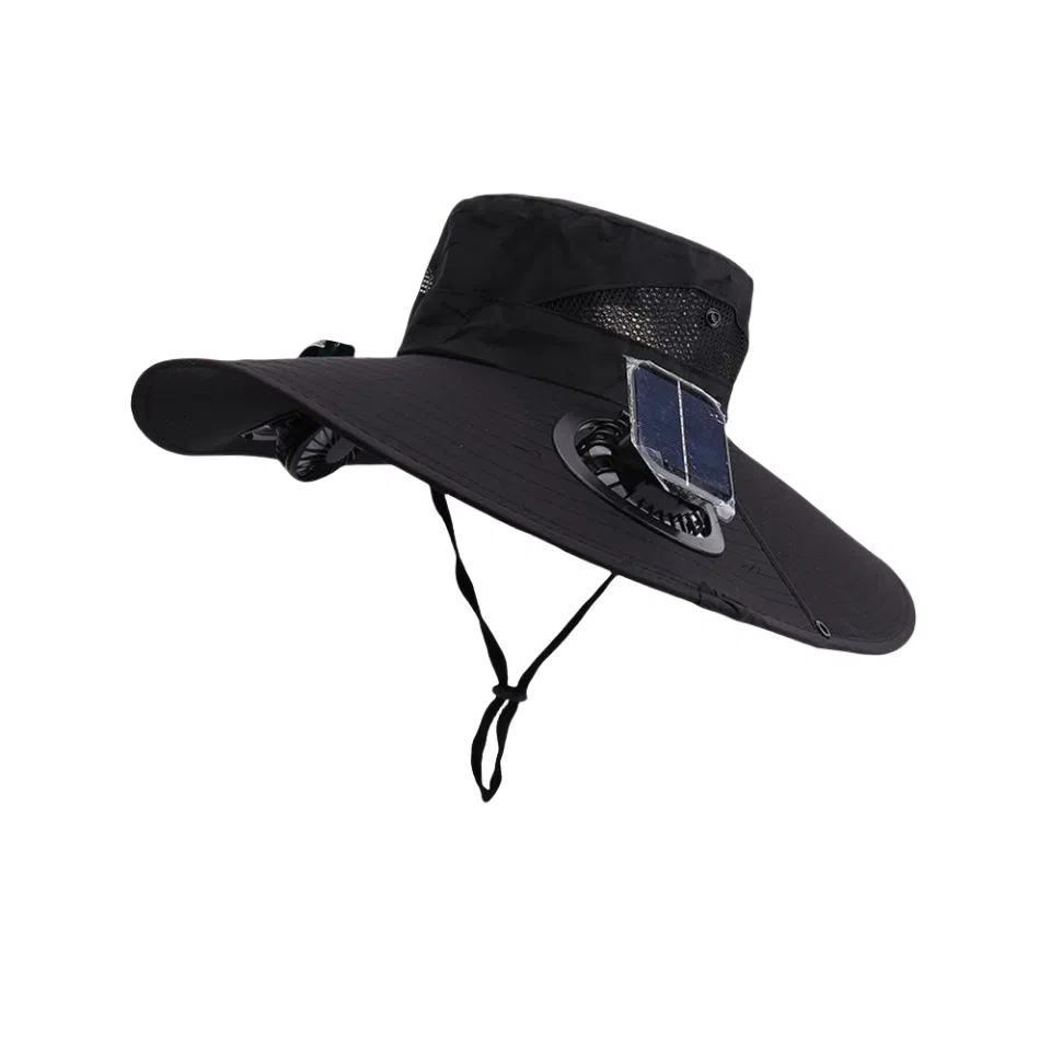 图涂丫 太阳能遮阳帽风扇帽子户外紫外线遮阳钓鱼太阳帽 速干布 渔夫帽 男女同款情侣款