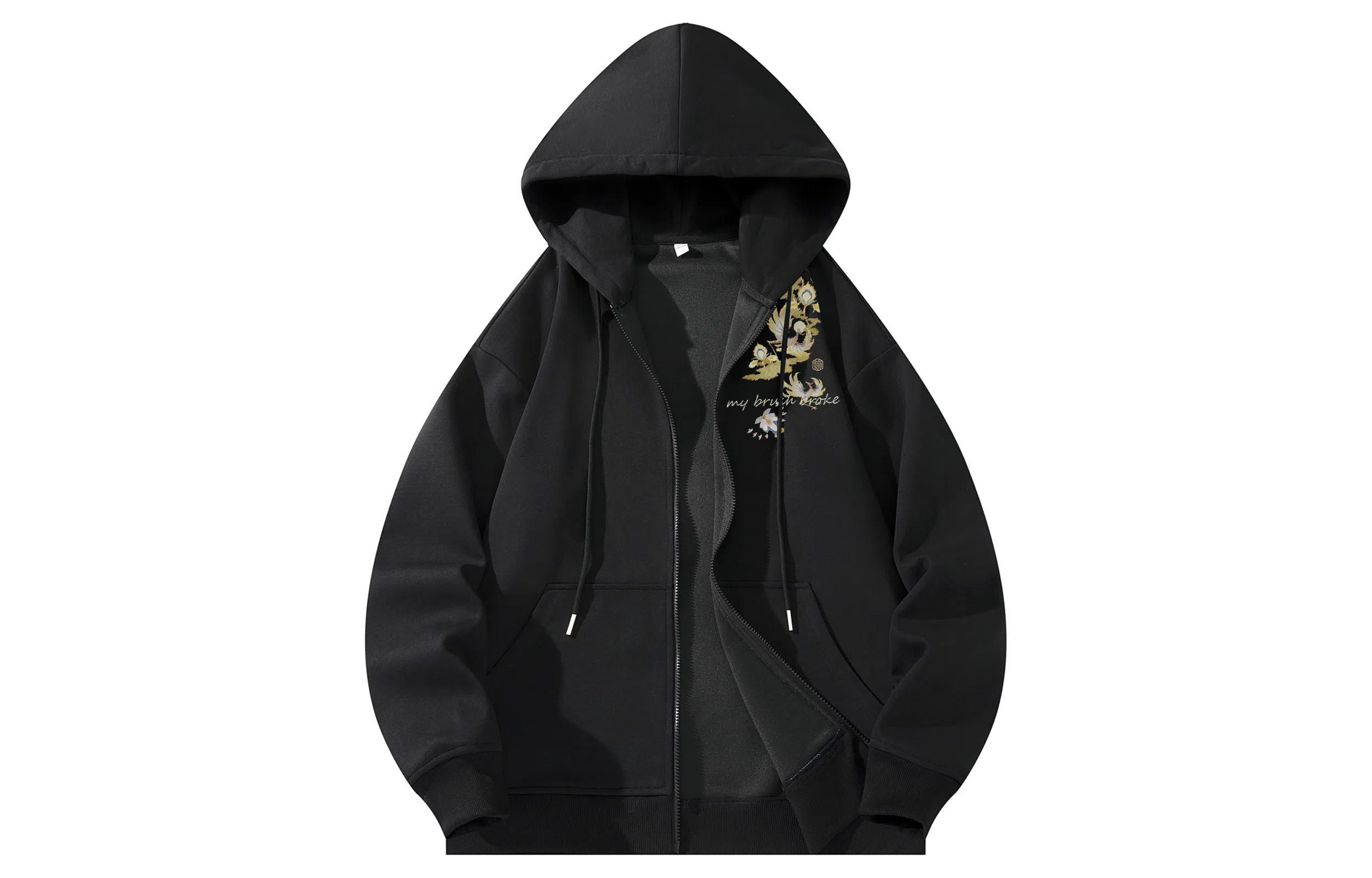 王者荣耀 中国风飞鸟花卉英文字母美式高街落肩款宽松舒适透气帅帅青少年无性别百搭时尚潮流开衫卫衣 上官婉儿款 男女同款