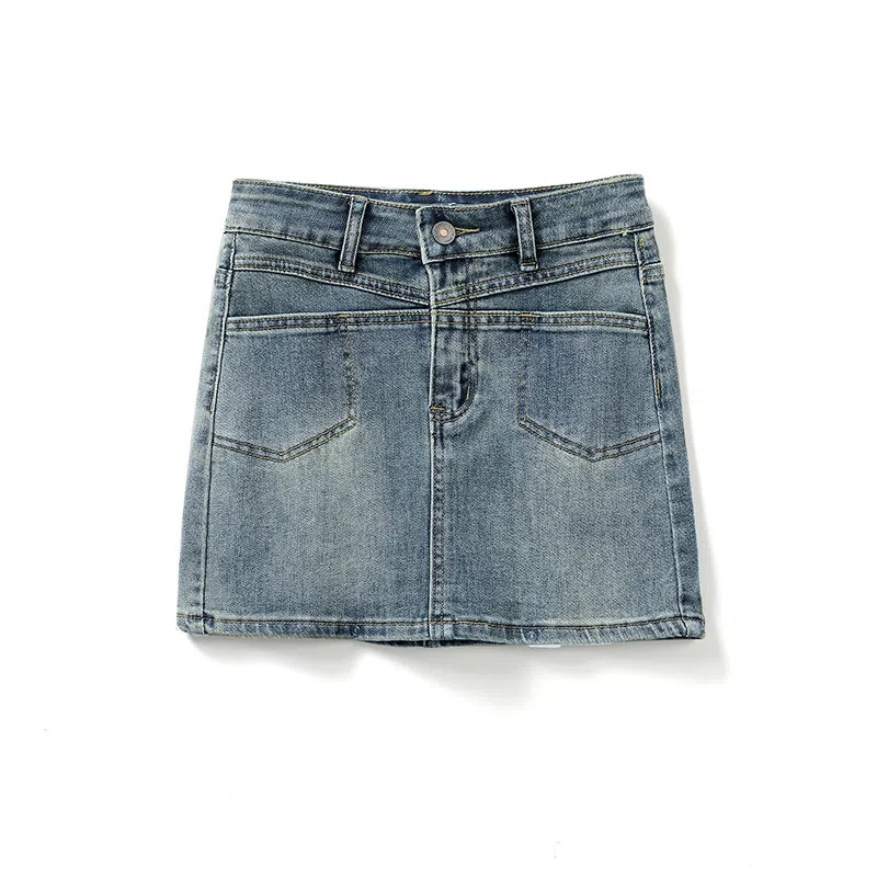 玫丝朵 复古弹力休闲牛仔短裙 女款