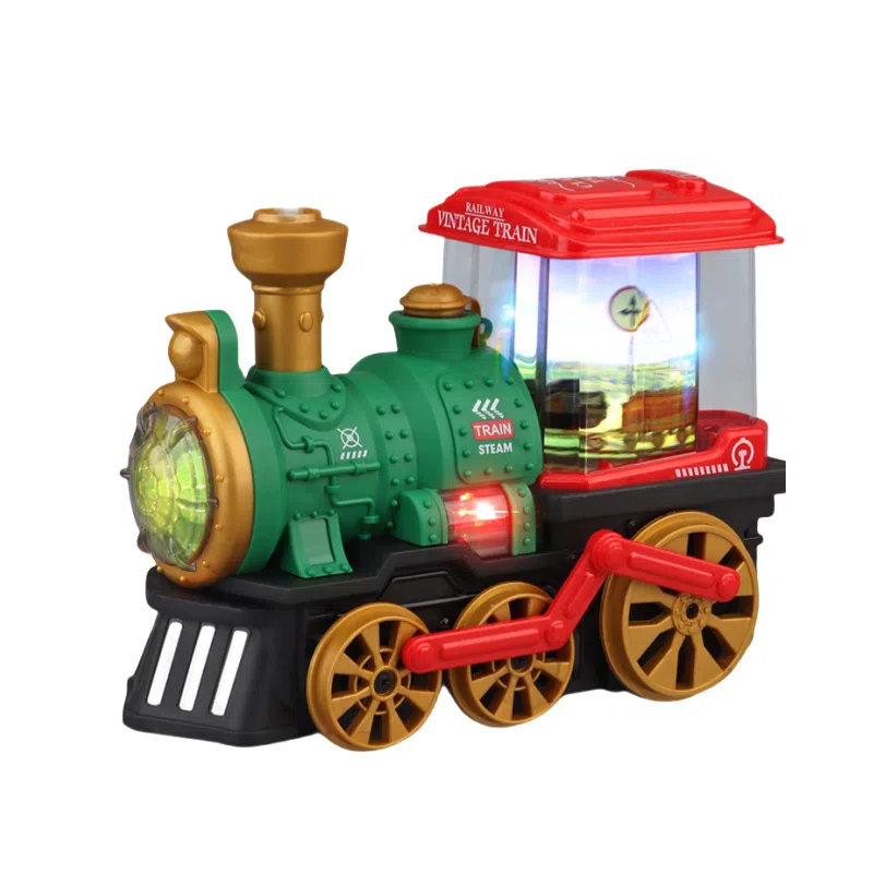 咕轹 电动蒸汽喷雾火车 玩具