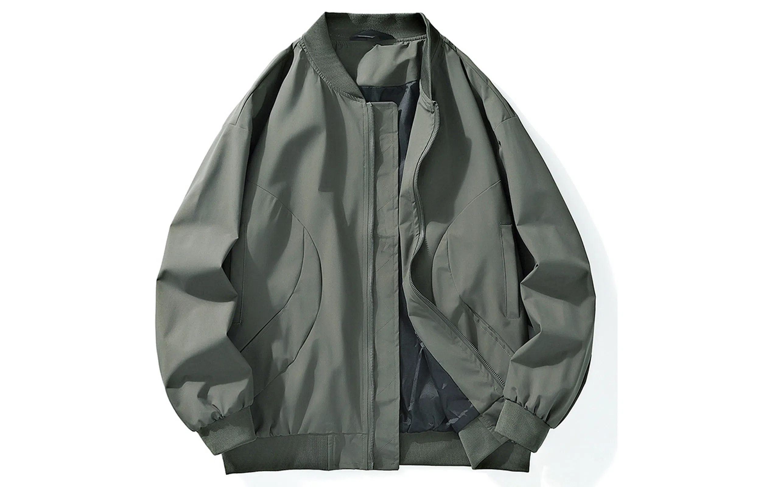 王者荣耀 美式复古学院风字母印花图案拼接撞色落肩长袖棒球领宽松休闲外套飞行夹克衫 标语款 男女同款