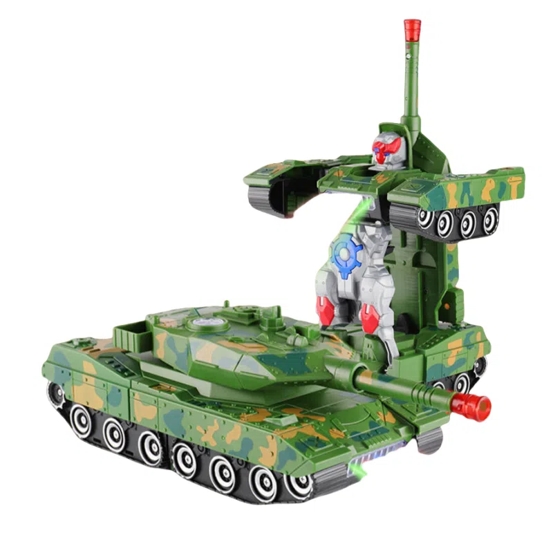 咕轹 特技变形坦克金刚警车 玩具