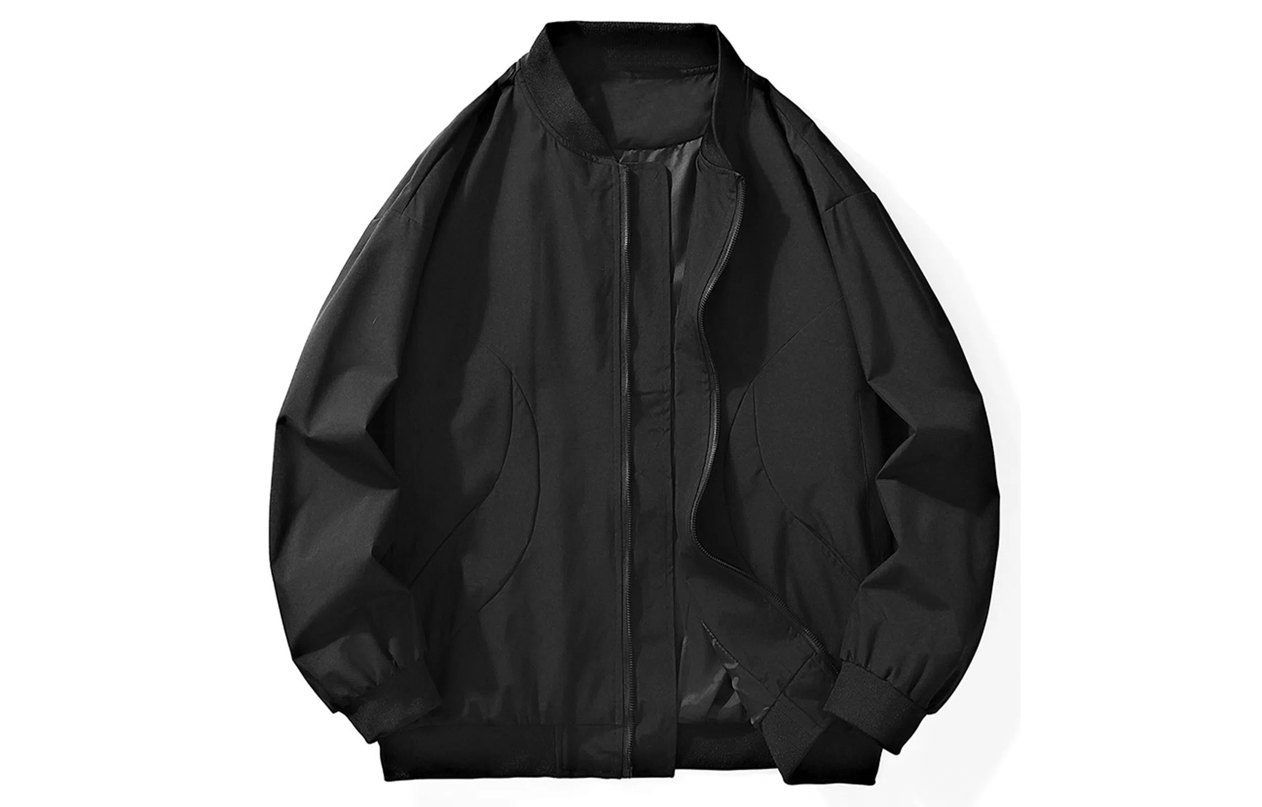 王者荣耀 美式复古学院风字母印花图案拼接撞色落肩长袖棒球领宽松休闲外套飞行夹克衫 标语款 男女同款