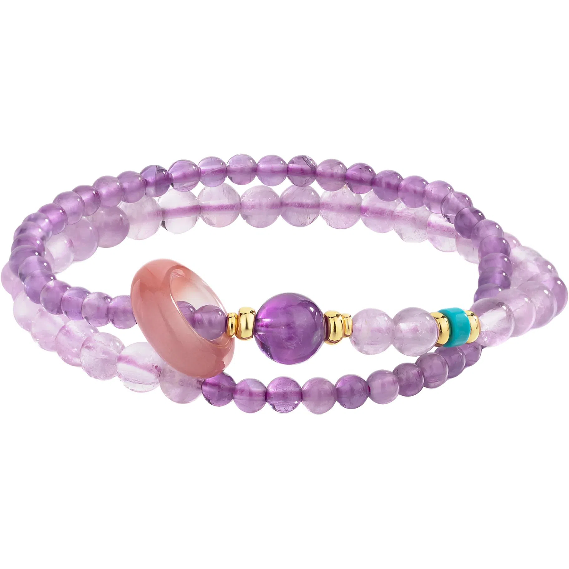 色菲尔 紫气东来 浪漫紫双层叠戴精致轻奢高级感新中式薰衣草 日常通勤百搭#好运 紫水晶 手串 女款