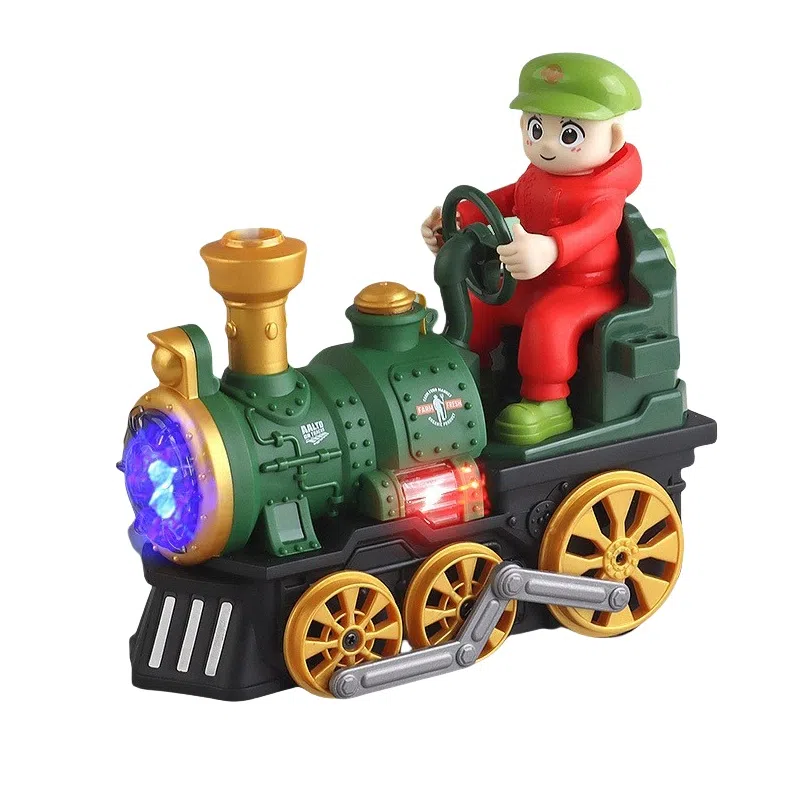 咕轹 电动蒸汽喷雾火车 玩具