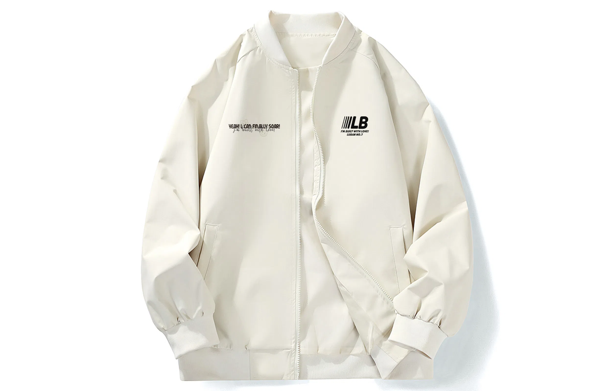 王者荣耀 美式复古纯色字母棒球服外套宽松舒适高街痞帅青少年百搭时尚潮牌夹克衫 鲁班七号款 男女同款