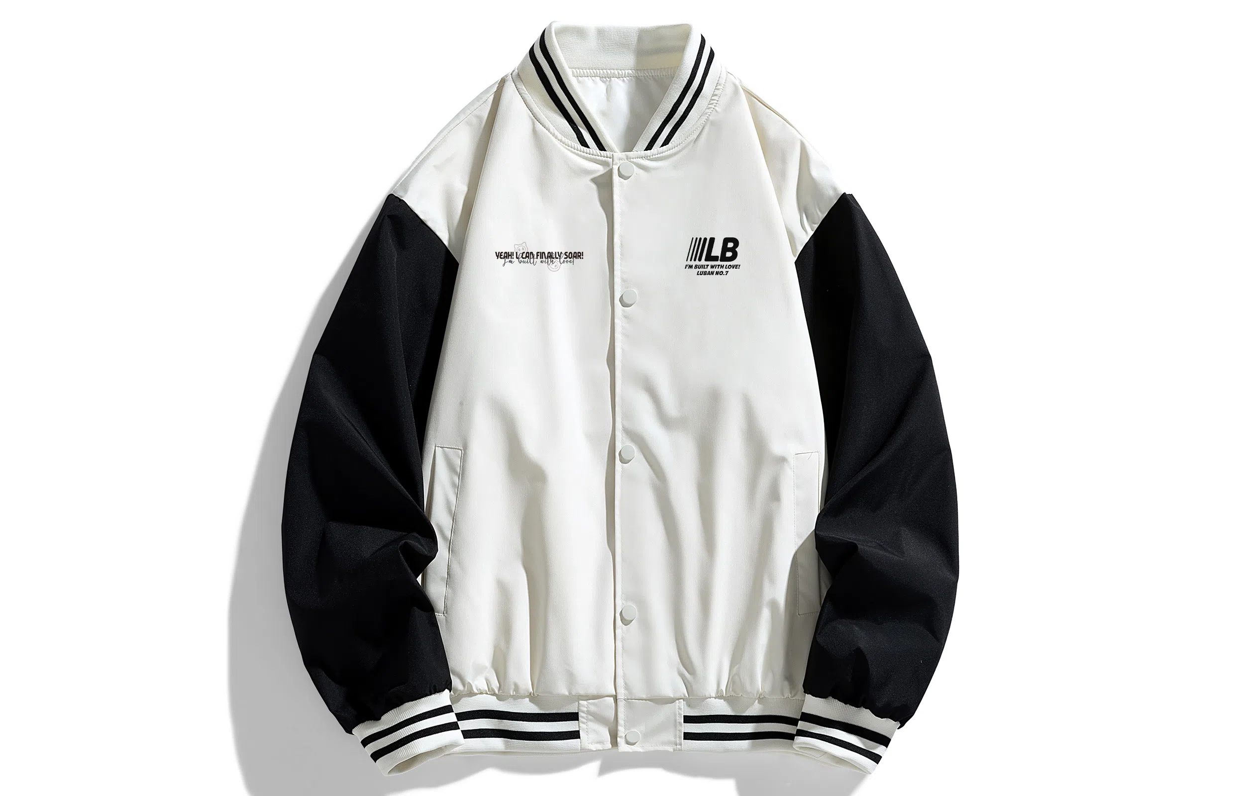 王者荣耀 美式复古拼接撞色棒球服外套宽松舒适高街痞帅少年感百搭时尚潮流夹克衫 鲁班七号款 男女同款